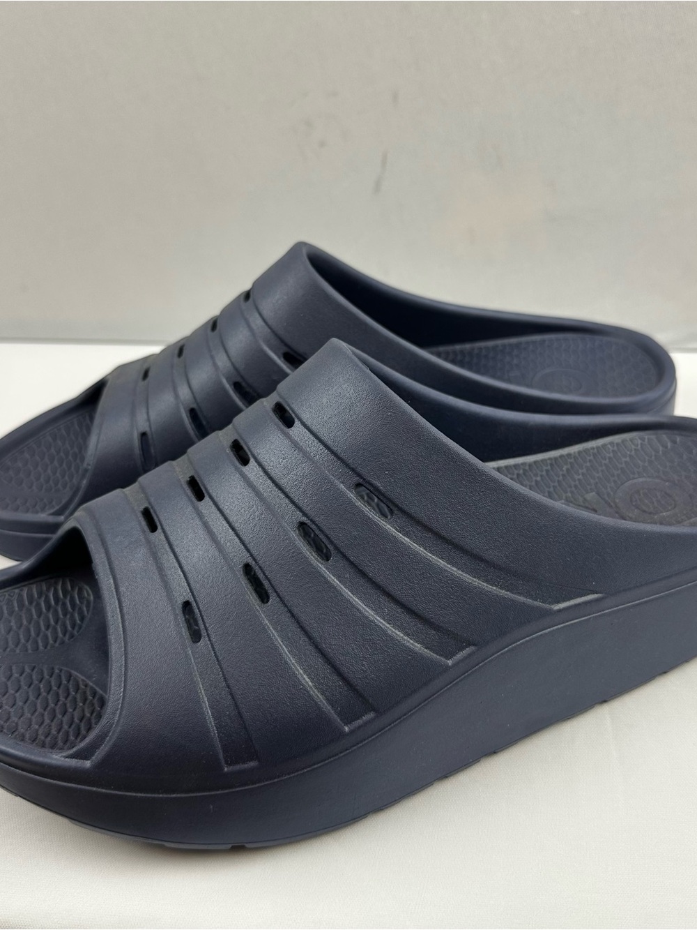 Men's Navy Slip-On Comfort Sandals - Lightweight Loafers & Slip-Ons